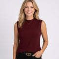 Top – Sleeveless High Neck Minimal Style