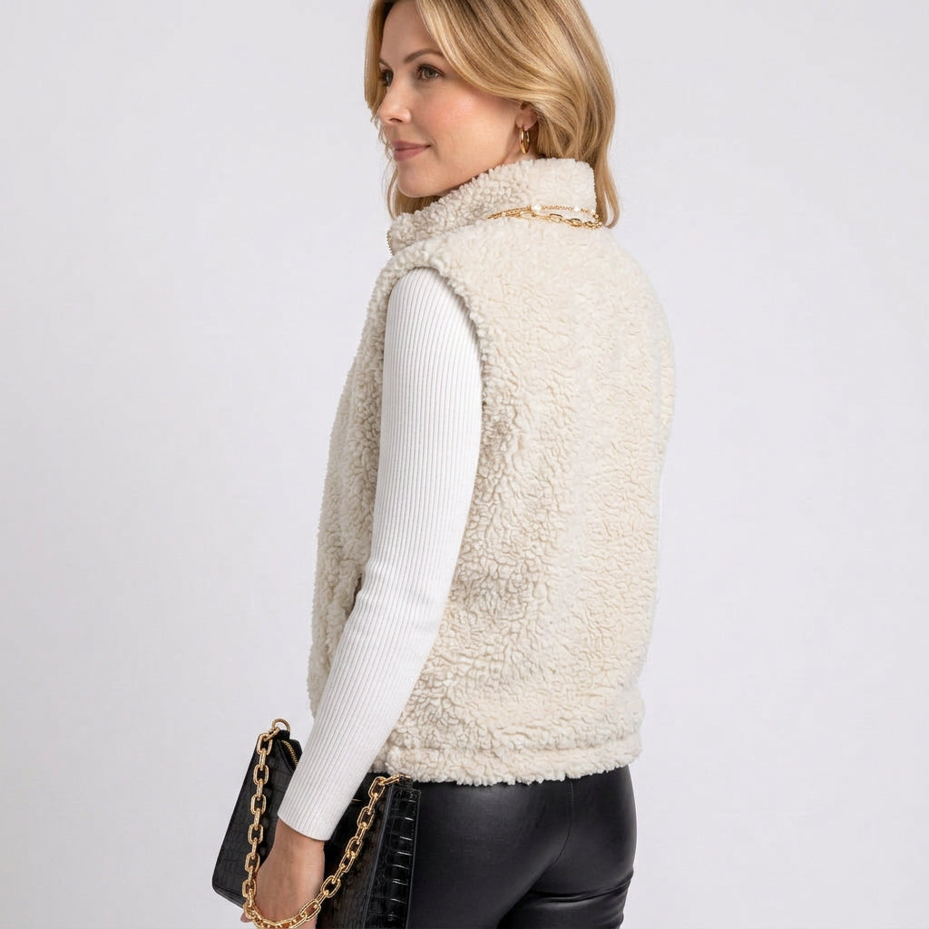 Teddy Zip Front Layering Style