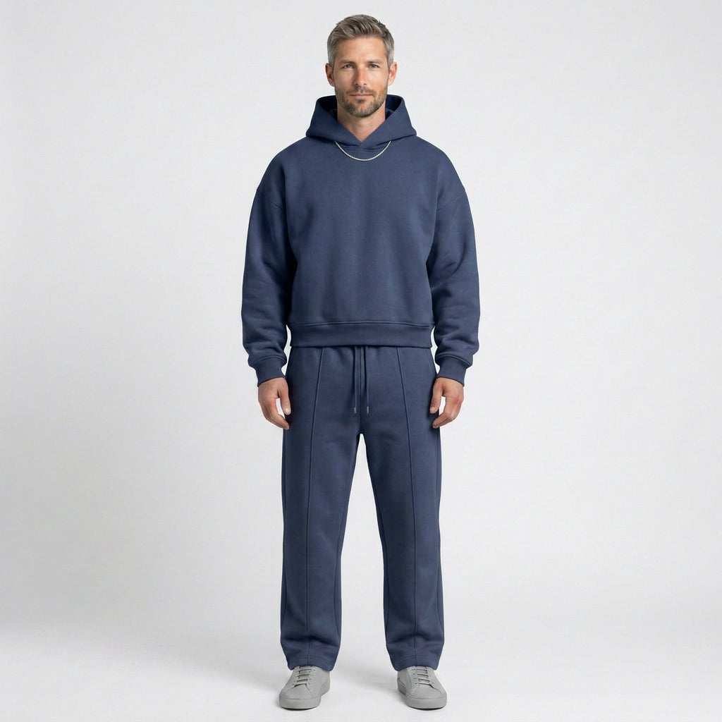 Tracksuit Set – Hoodie and Wide Leg Joggers Relaxed Style