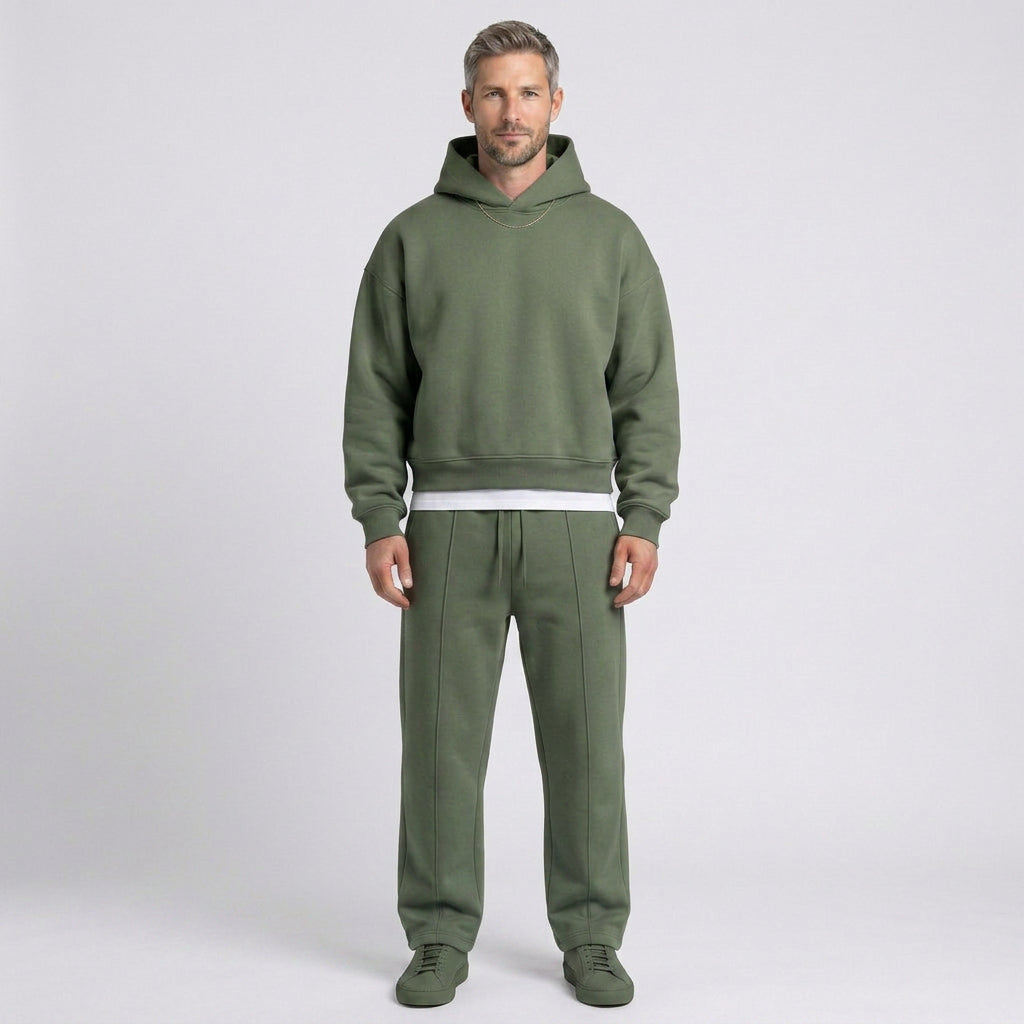 Tracksuit Set – Hoodie and Wide Leg Joggers Relaxed Style