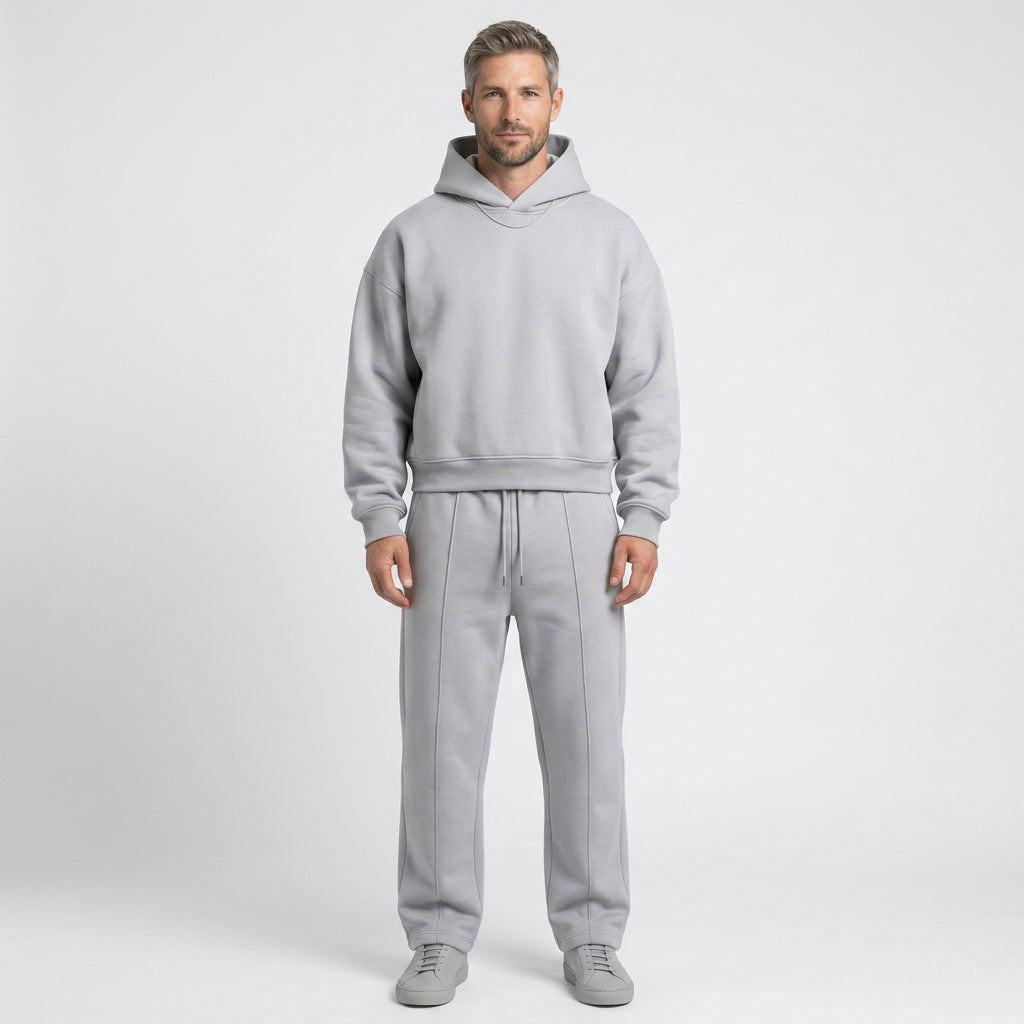 Tracksuit Set – Hoodie and Wide Leg Joggers Relaxed Style