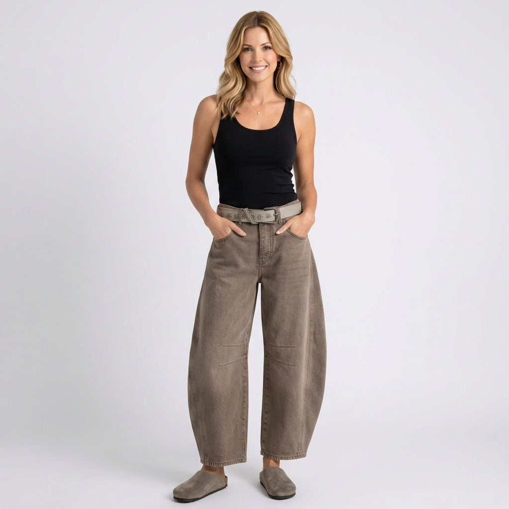 Trousers – Barrel Leg Utility Casual Style