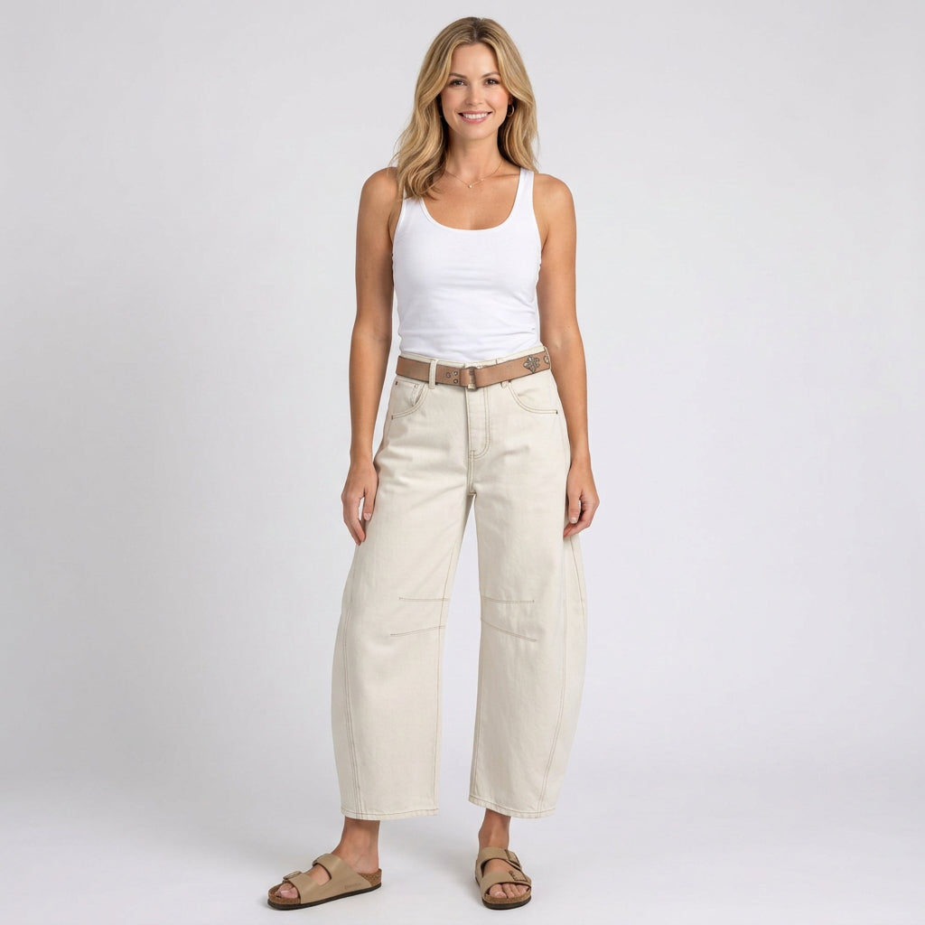 Trousers – Barrel Leg Utility Casual Style