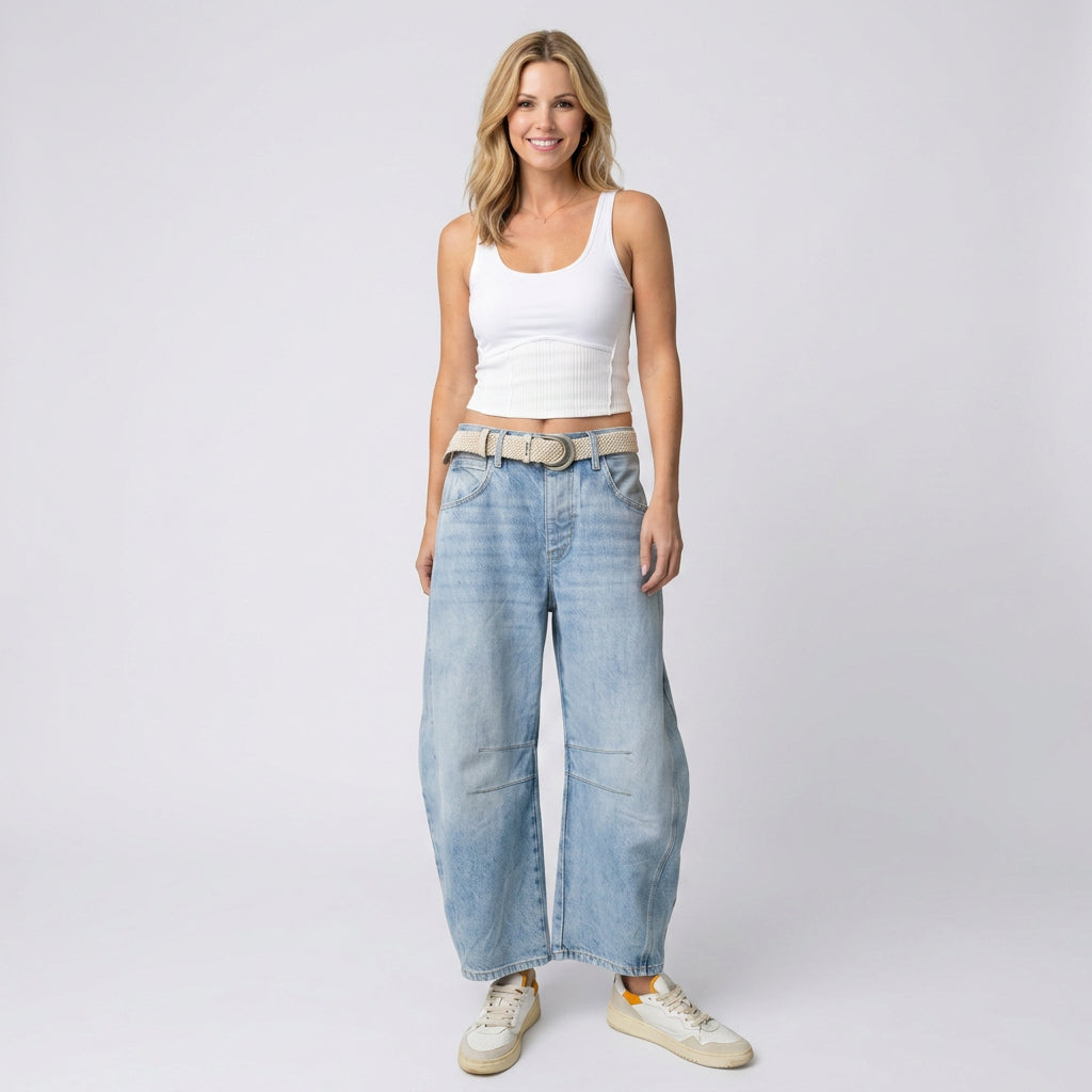 Trousers – Barrel Leg Utility Casual Style