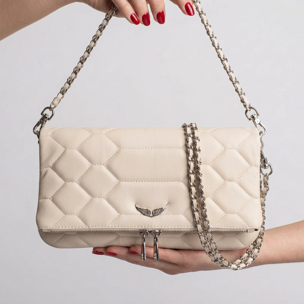 Crossbody Bag – Chain Strap Zip Detail Style