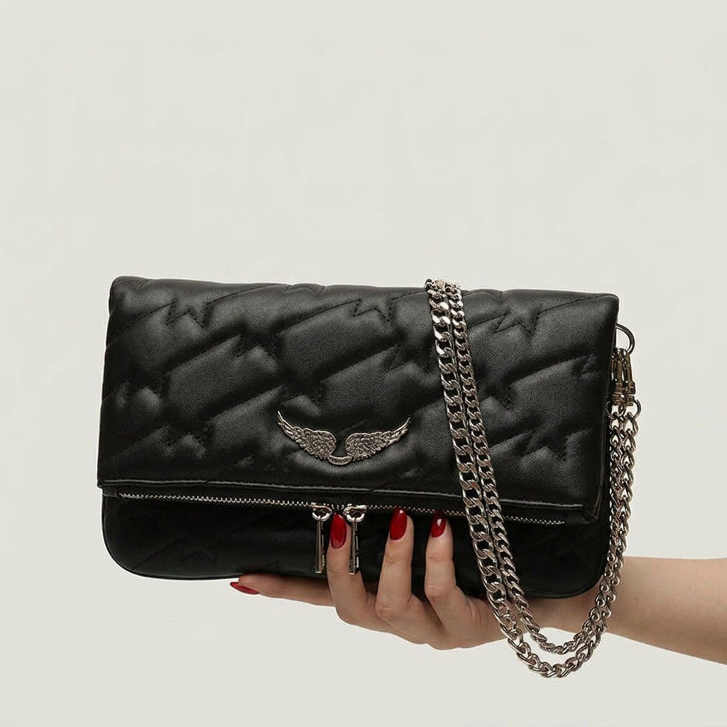 Crossbody Bag – Chain Strap Zip Detail Style