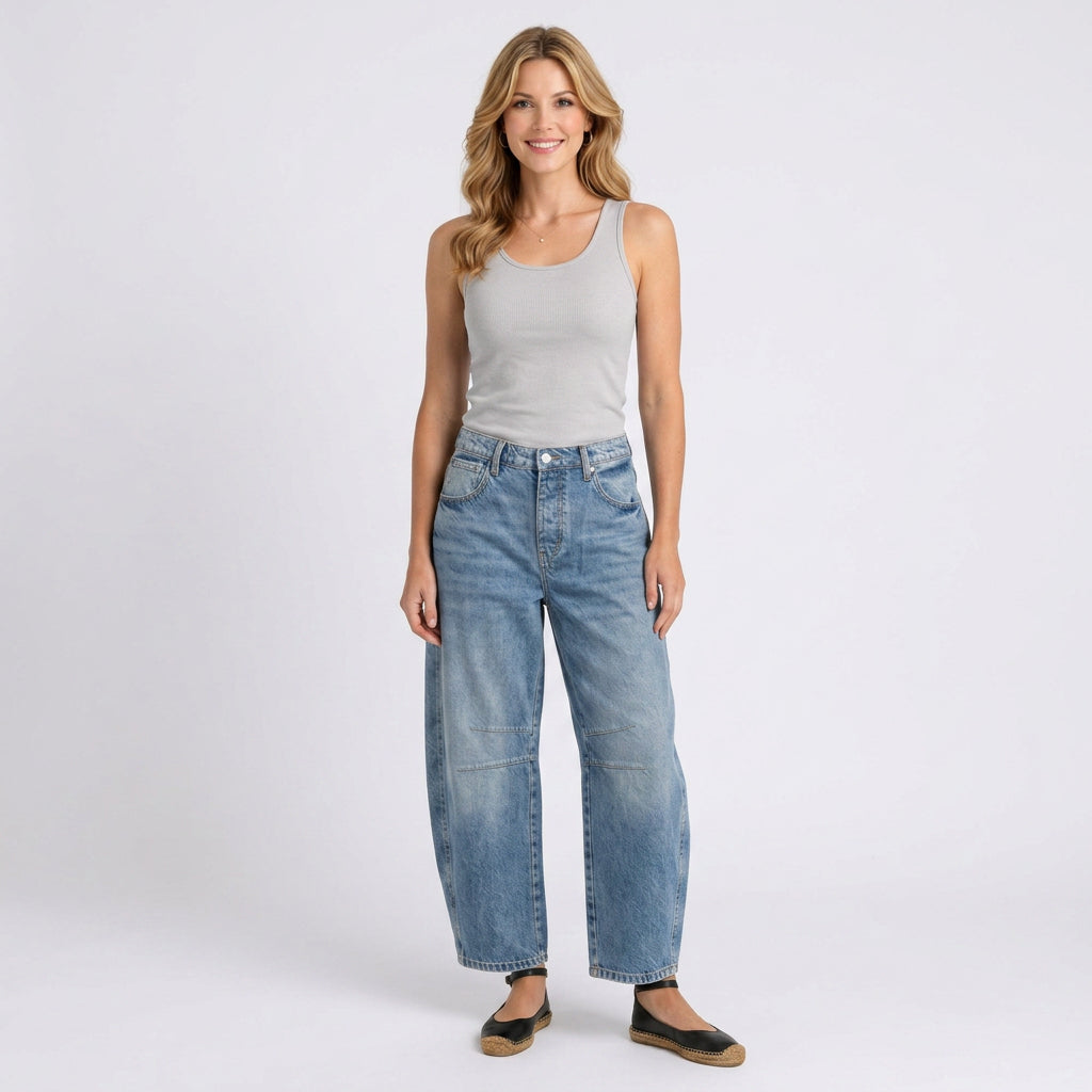 Trousers – Barrel Leg Utility Casual Style