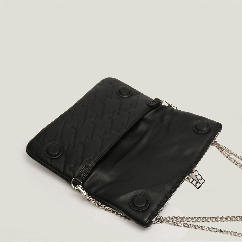Crossbody Bag – Chain Strap Zip Detail Style