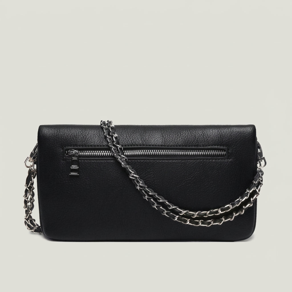 Crossbody Bag – Chain Strap Zip Detail Style