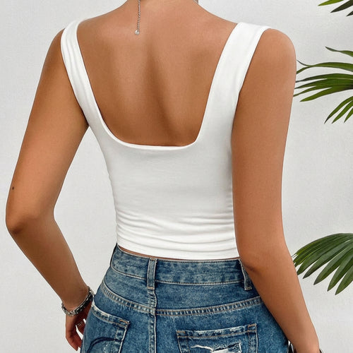 Crop Top – Ruched Sweetheart Neckline Fitted Style