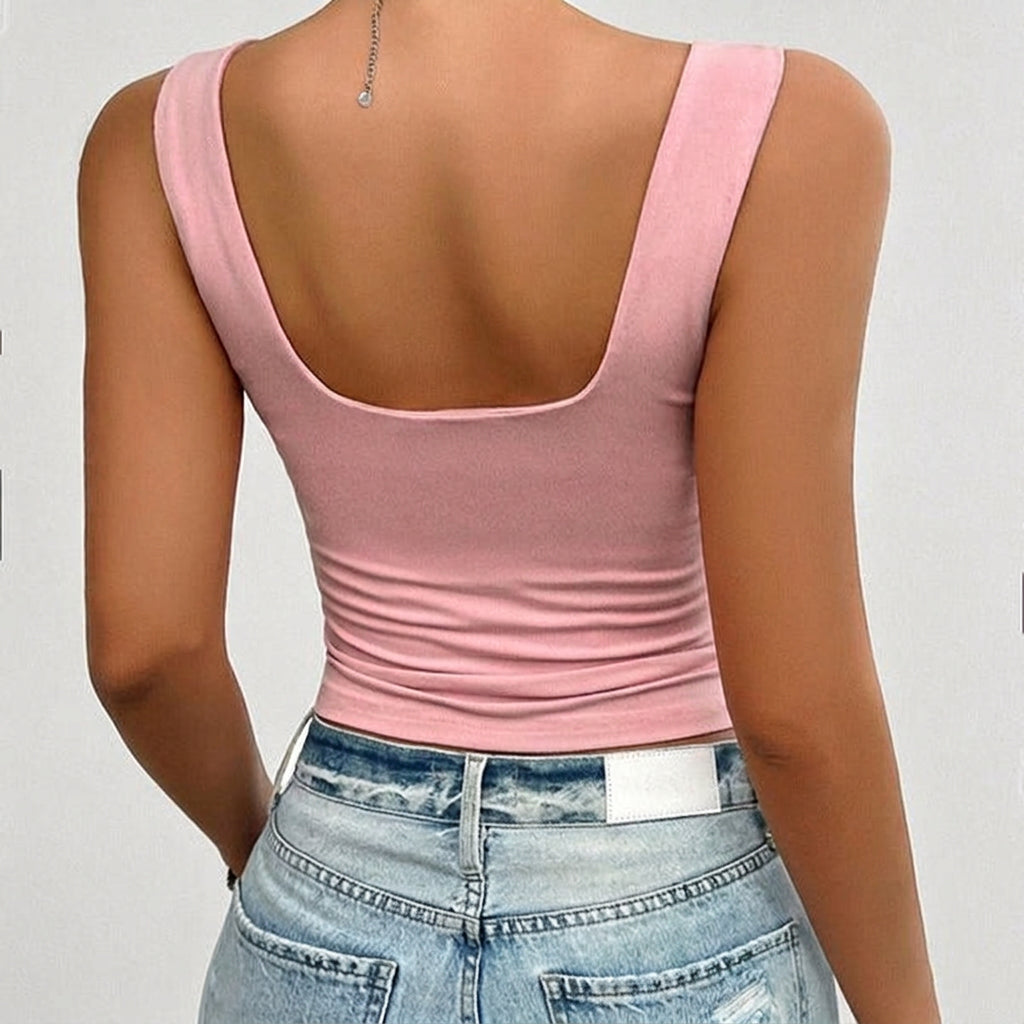 Crop Top – Ruched Sweetheart Neckline Fitted Style