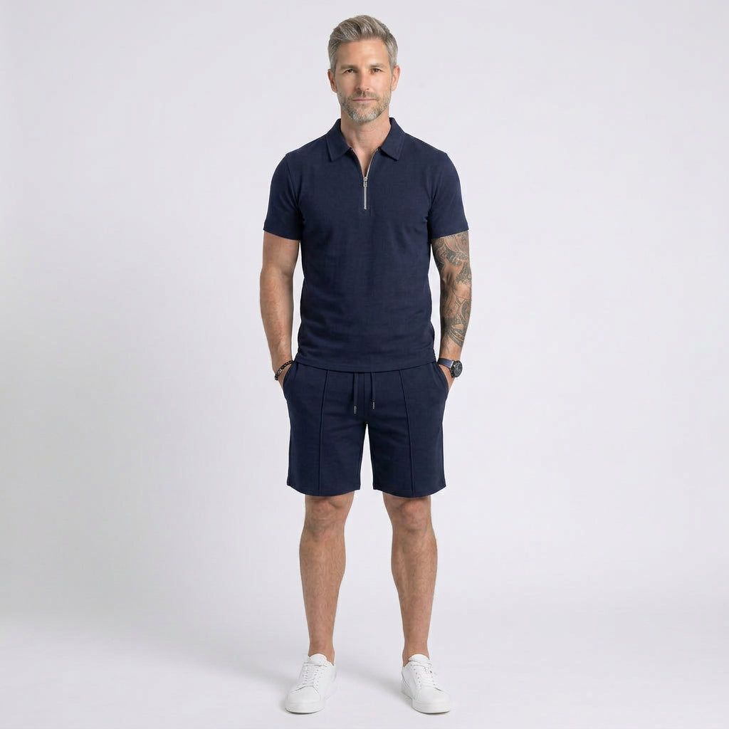 Men’s Polo Shirt and Shorts Set