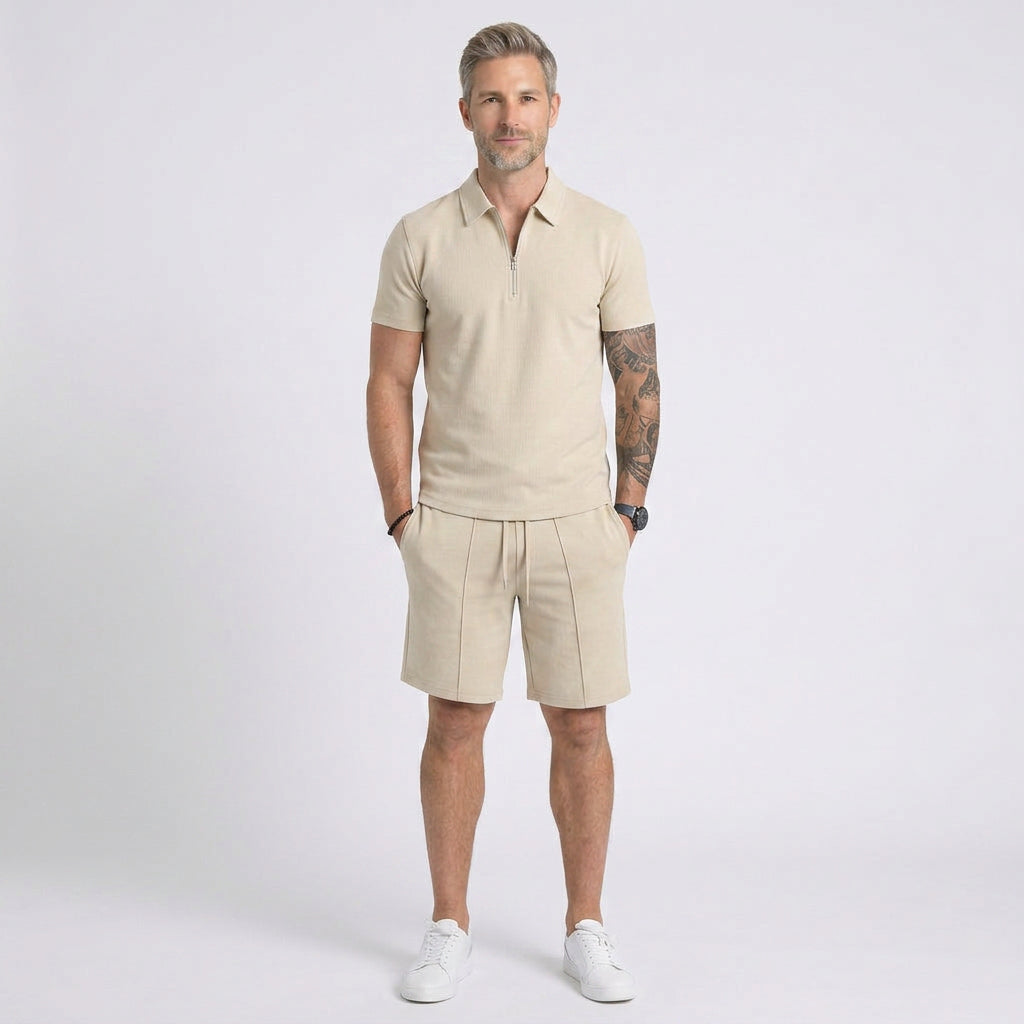 Men’s Polo Shirt and Shorts Set