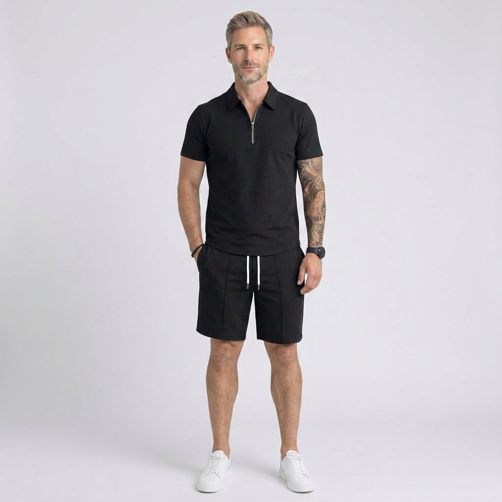 Men’s Polo Shirt and Shorts Set