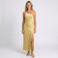Maxi Dress – One Shoulder Split Hem Elegant Style