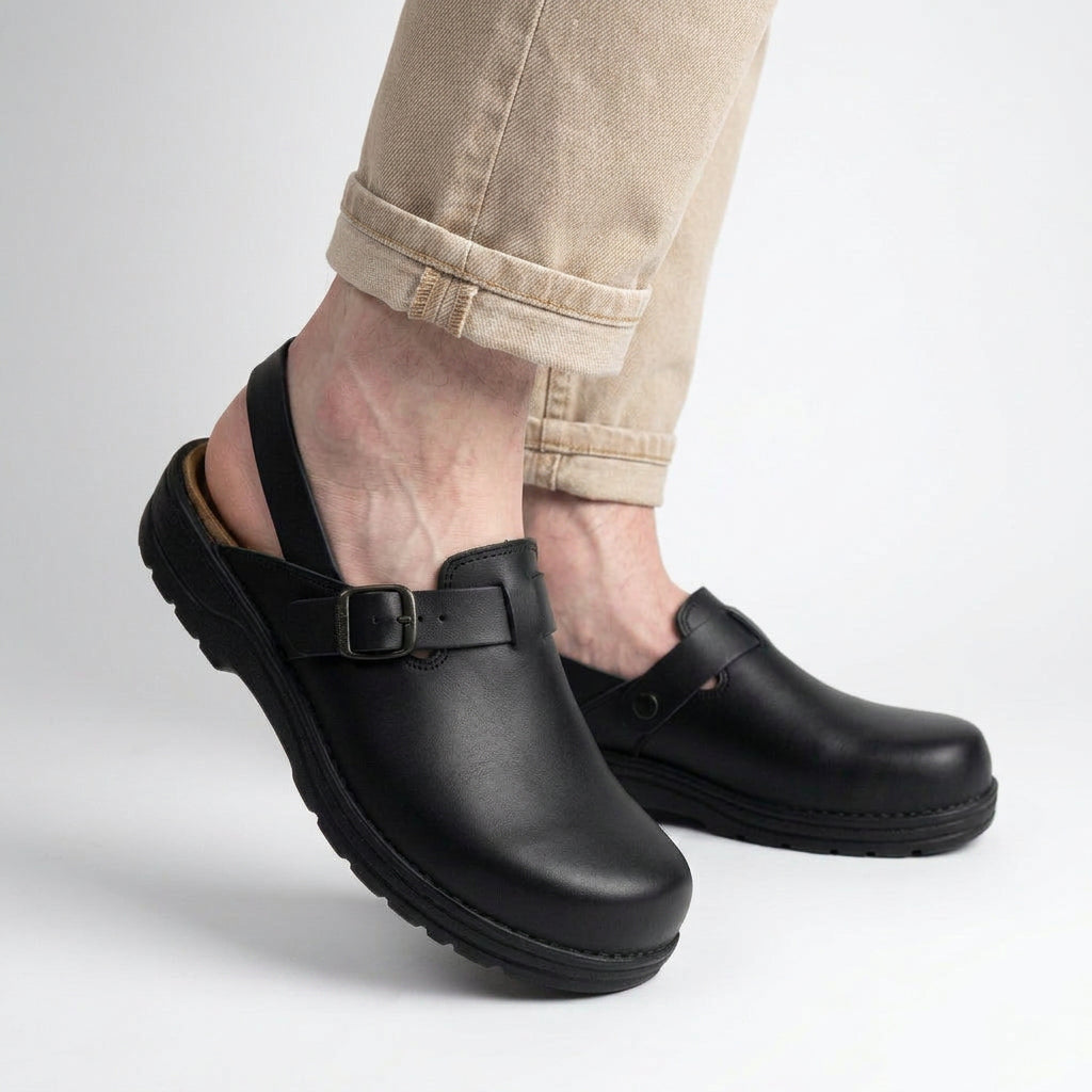 Men’s Buckle Strap Clogs