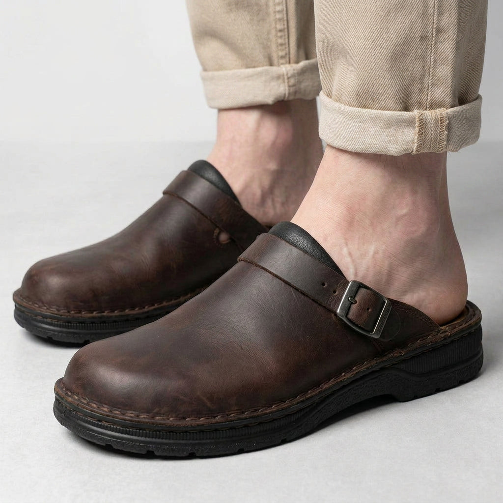 Men’s Buckle Strap Clogs