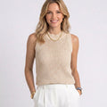 Top – Sleeveless Open Knit Relaxed Style