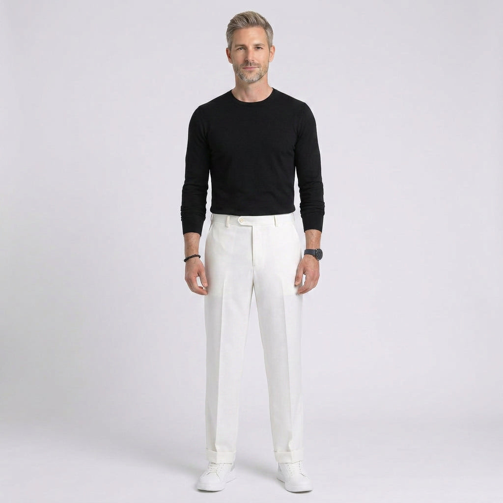 Men’s Wide Leg Tailored Trousers