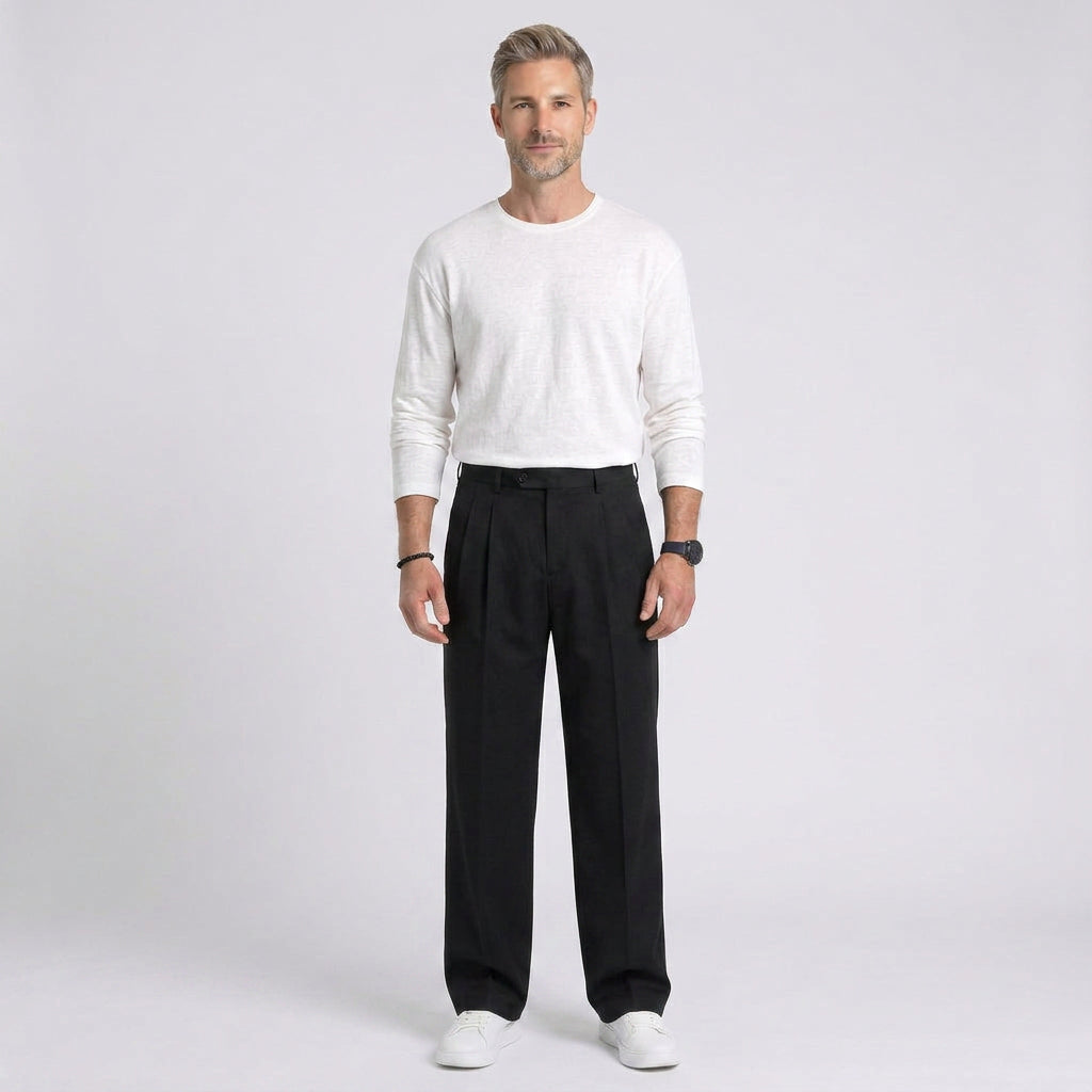 Men’s Wide Leg Tailored Trousers