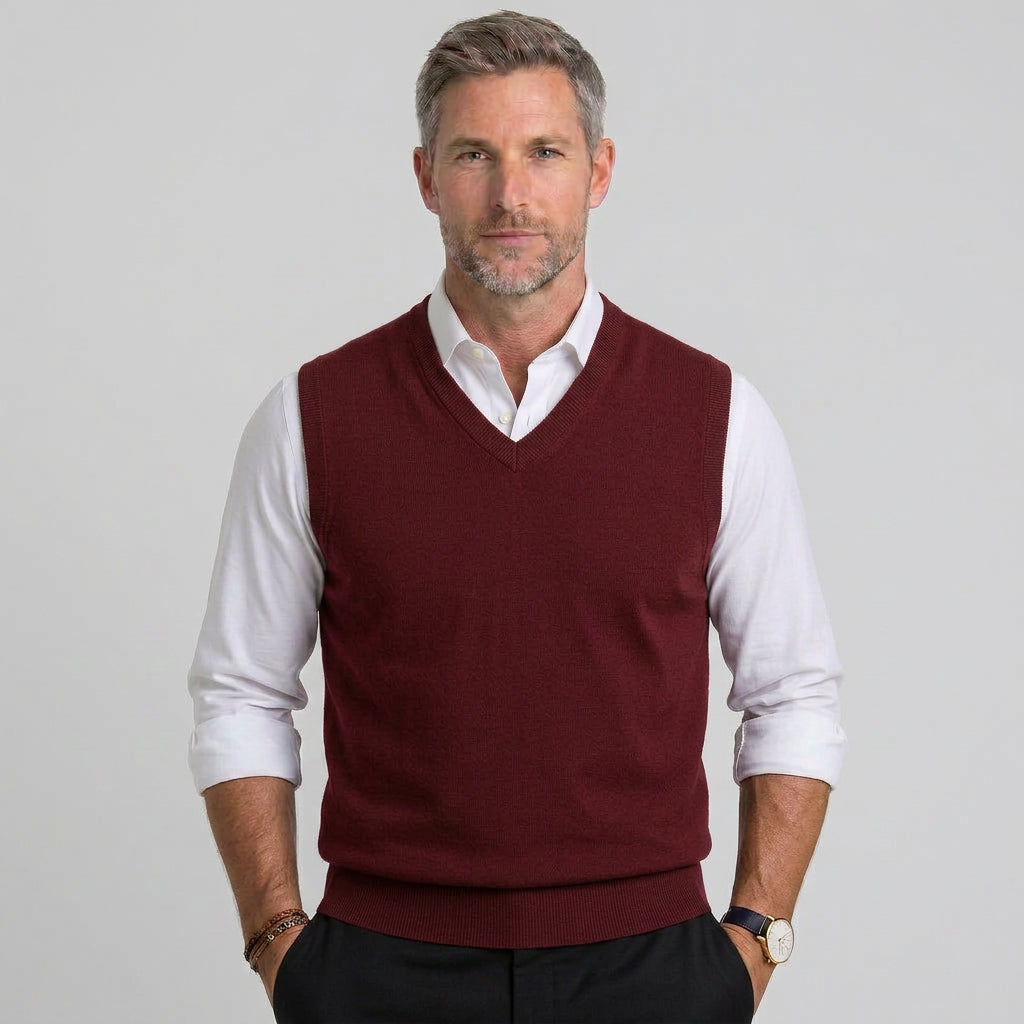 Men’s V-Neck Knit Vest