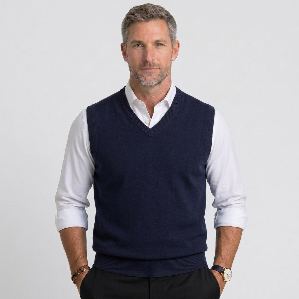 Men’s V-Neck Knit Vest
