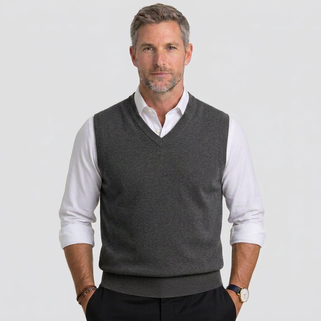 Men’s V-Neck Knit Vest