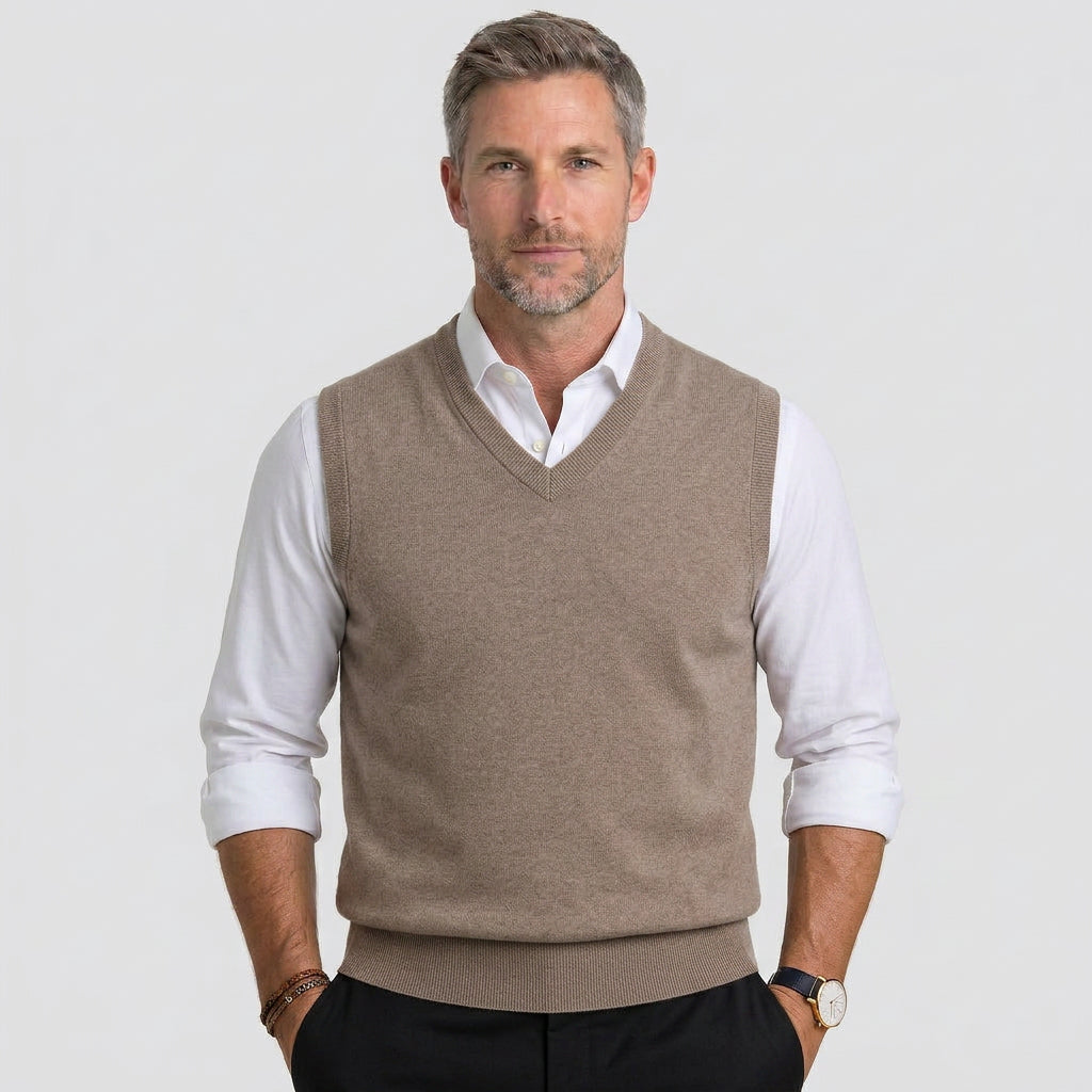 Men’s V-Neck Knit Vest