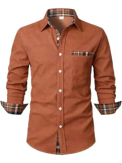 Men’s Check Detail Button Up Shirt
