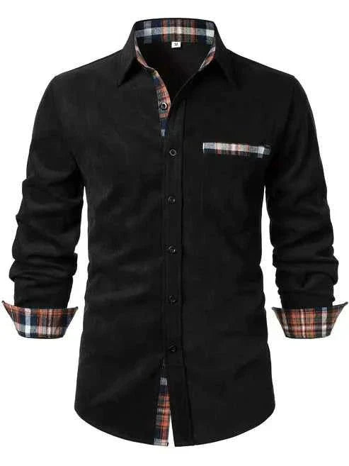Men’s Check Detail Button Up Shirt