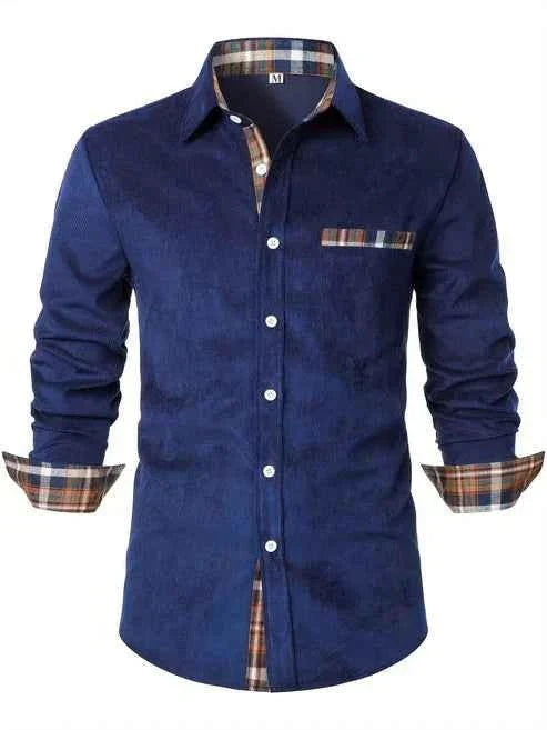 Men’s Check Detail Button Up Shirt