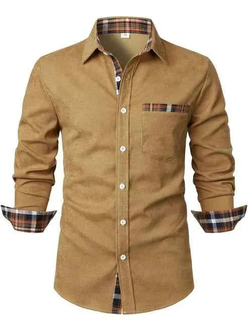 Men’s Check Detail Button Up Shirt