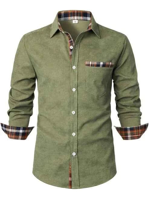 Men’s Check Detail Button Up Shirt
