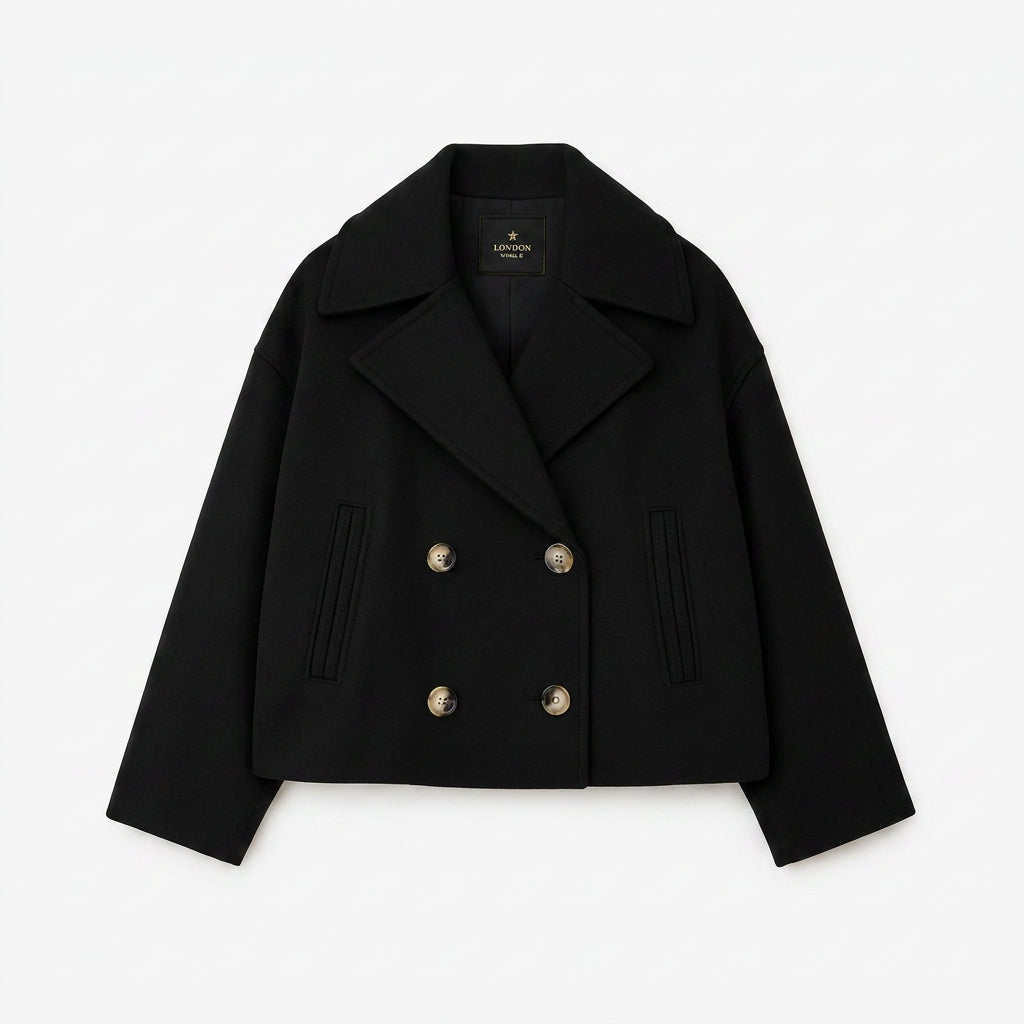 Jacket – Double Breasted Cropped Coat Style