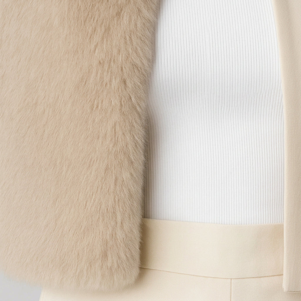 Jacket – Faux Fur Cropped Elegant Style
