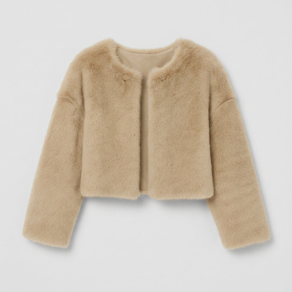 Jacket – Faux Fur Cropped Elegant Style