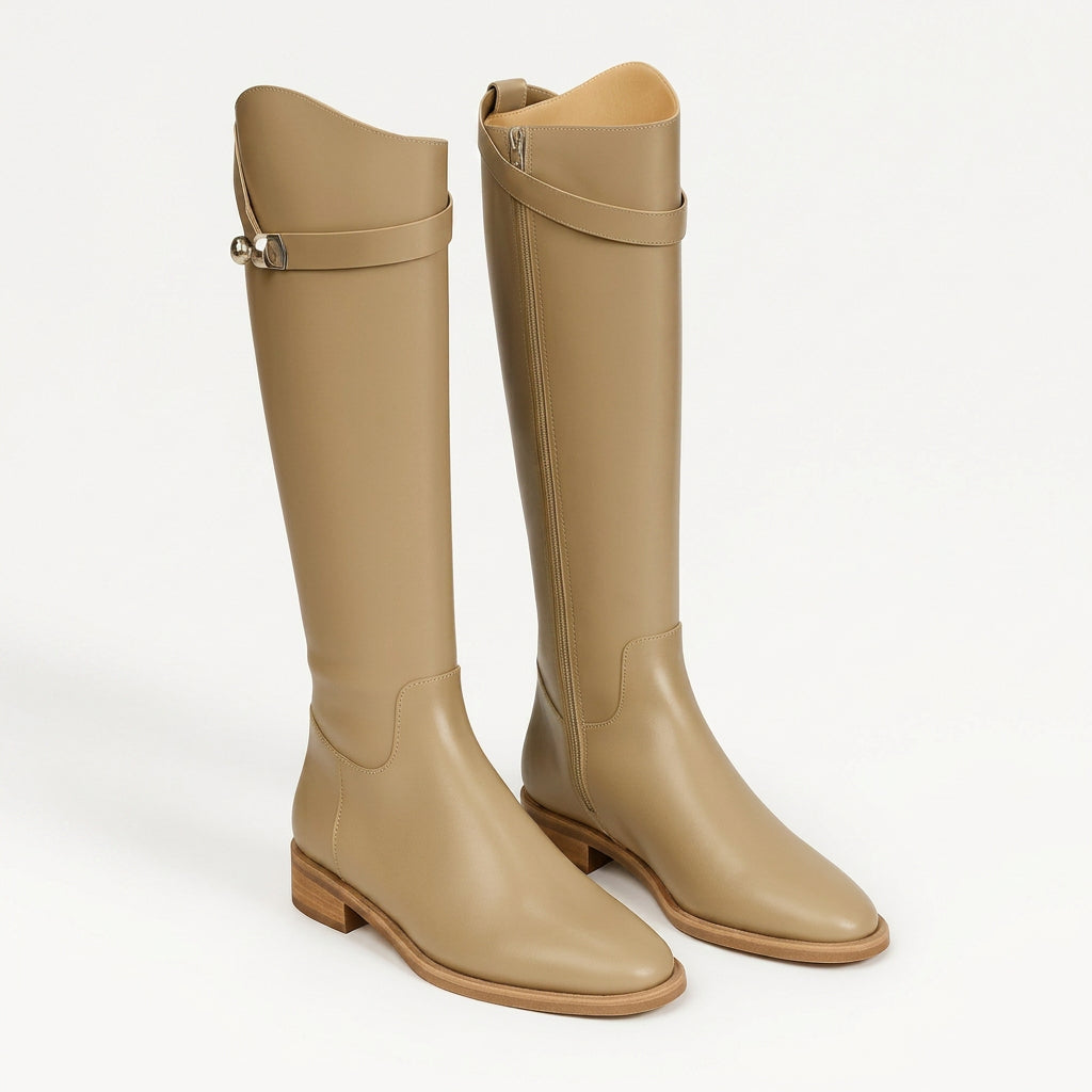 Knee High Boots – Buckle Strap Classic Style
