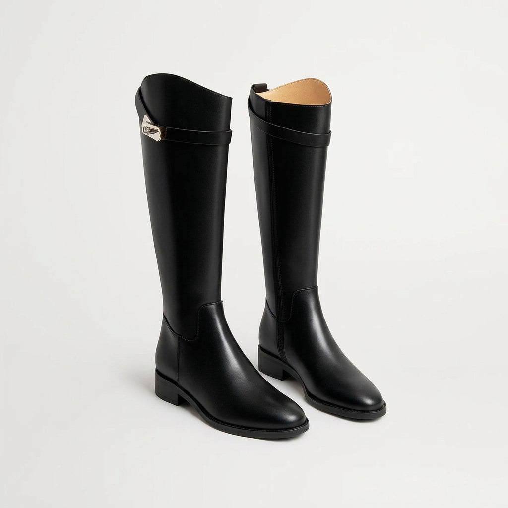 Knee High Boots – Buckle Strap Classic Style