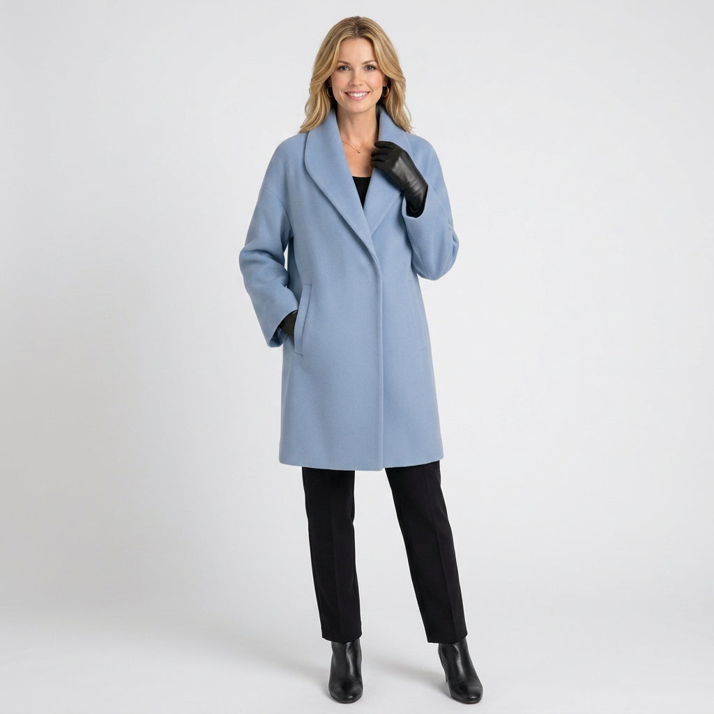 Coat – Lapel Collar Longline Elegant Style