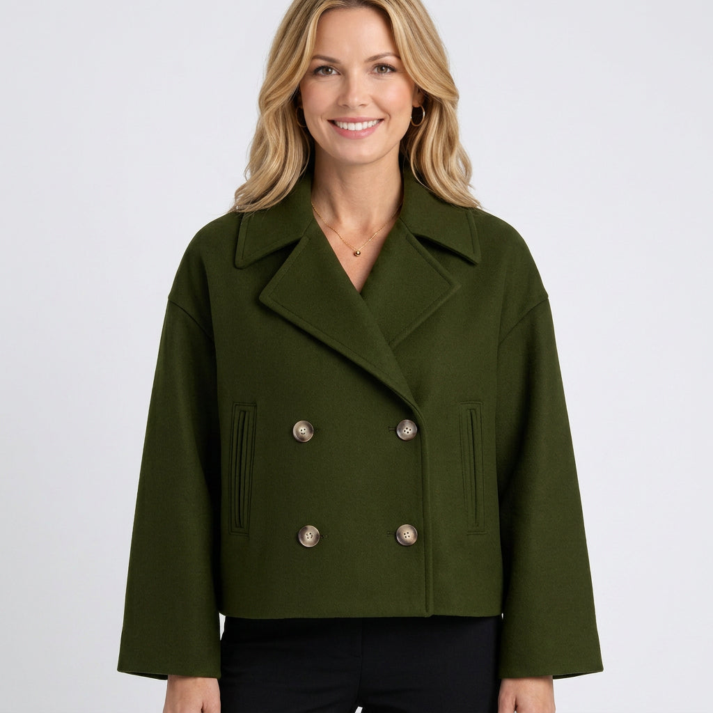 Jacket – Double Breasted Cropped Coat Style
