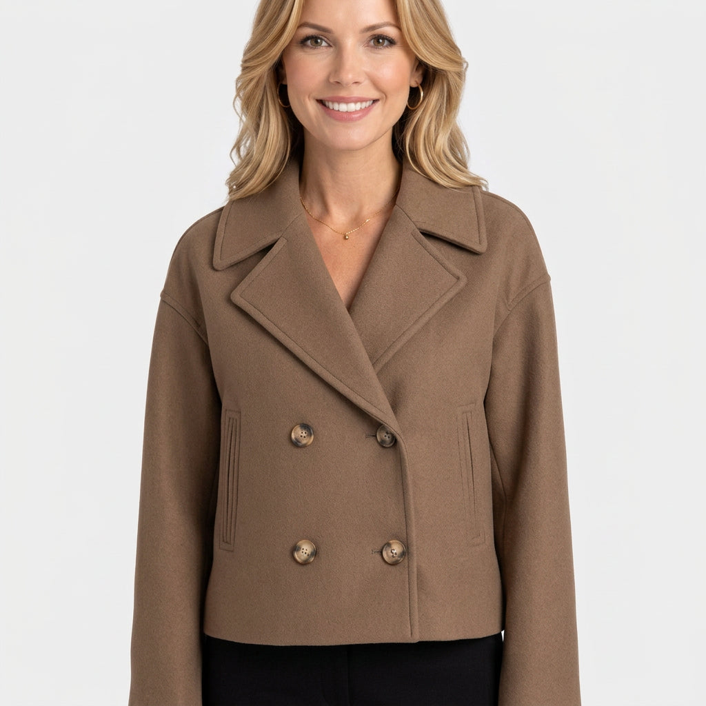 Jacket – Double Breasted Cropped Coat Style