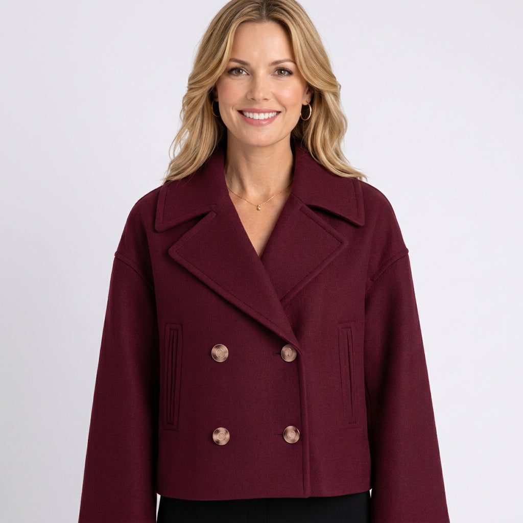Jacket – Double Breasted Cropped Coat Style