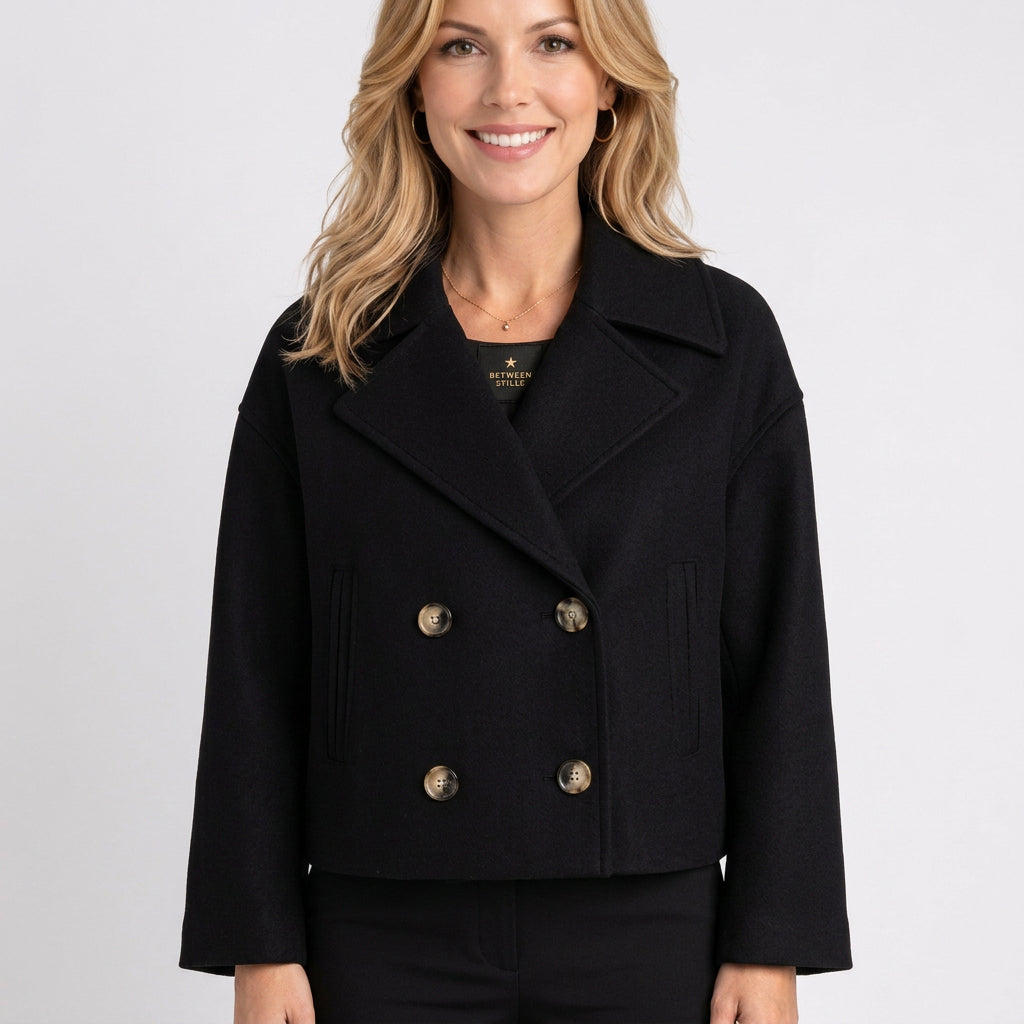 Jacket – Double Breasted Cropped Coat Style