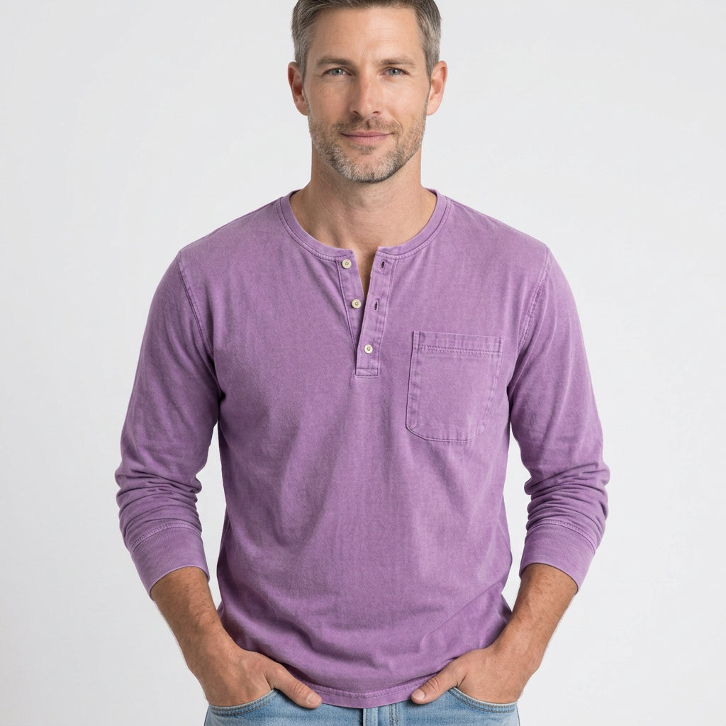 Men’s Long Sleeve Henley Shirt