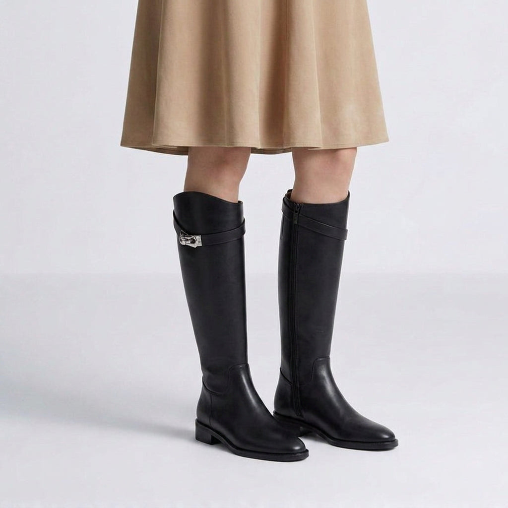 Knee High Boots – Buckle Strap Classic Style