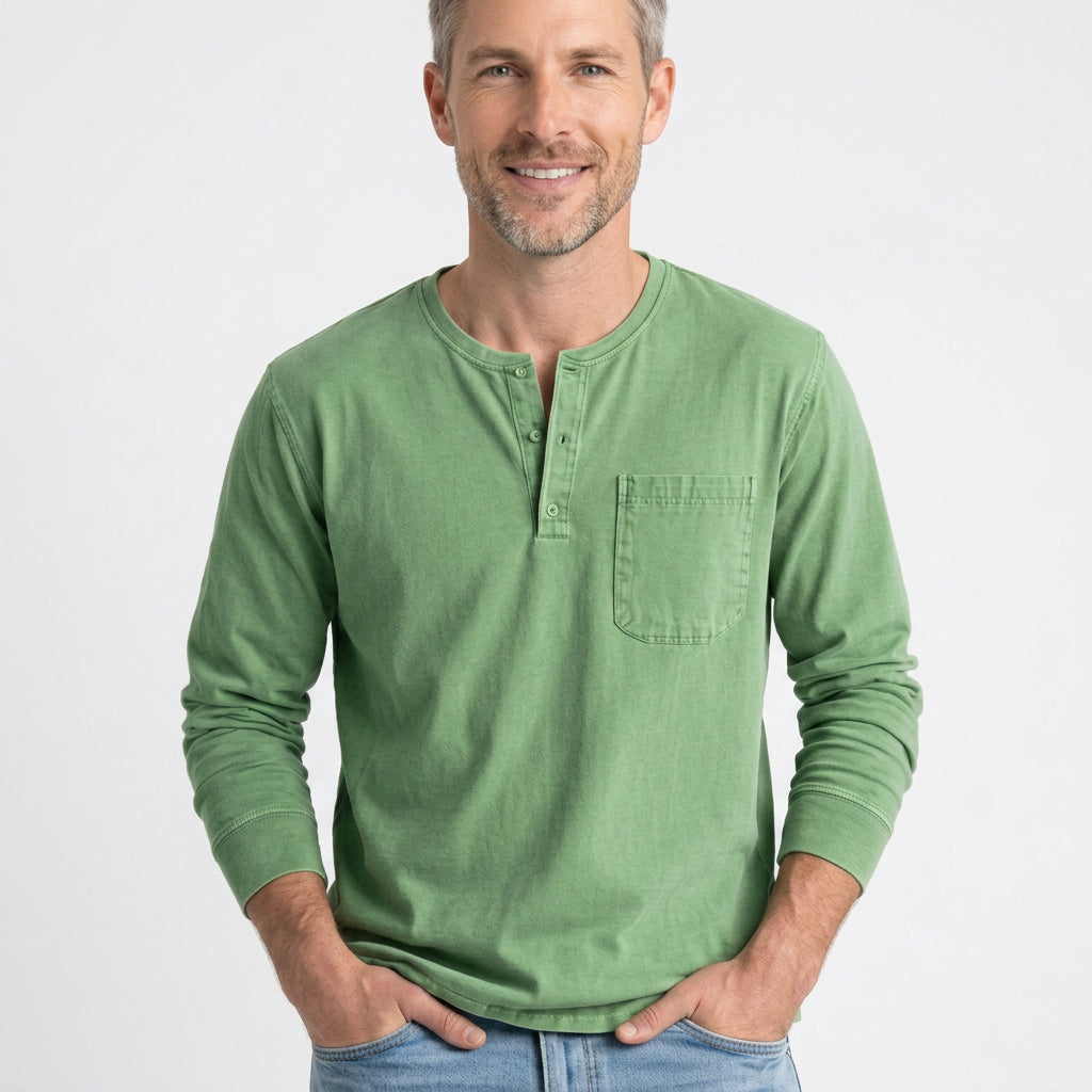 Men’s Long Sleeve Henley Shirt