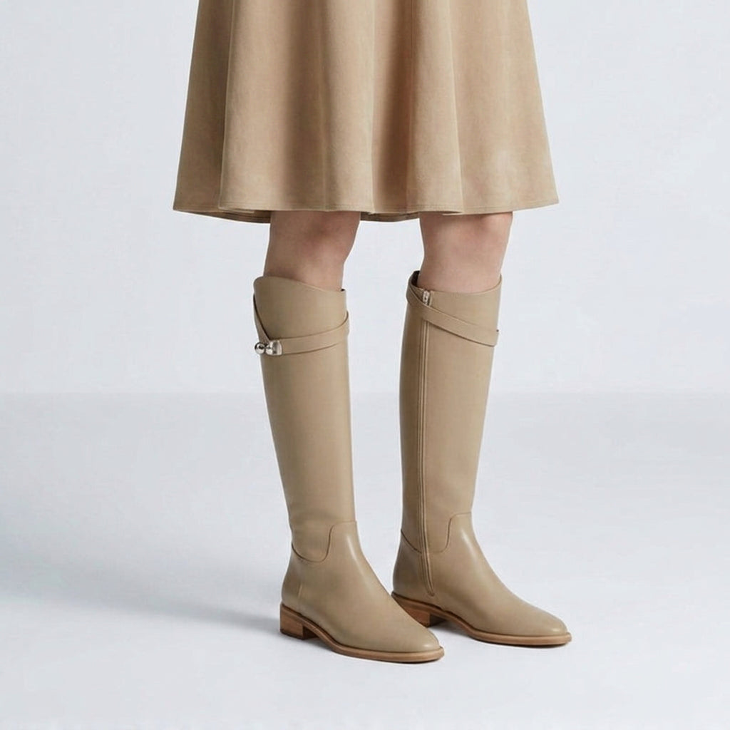 Knee High Boots – Buckle Strap Classic Style