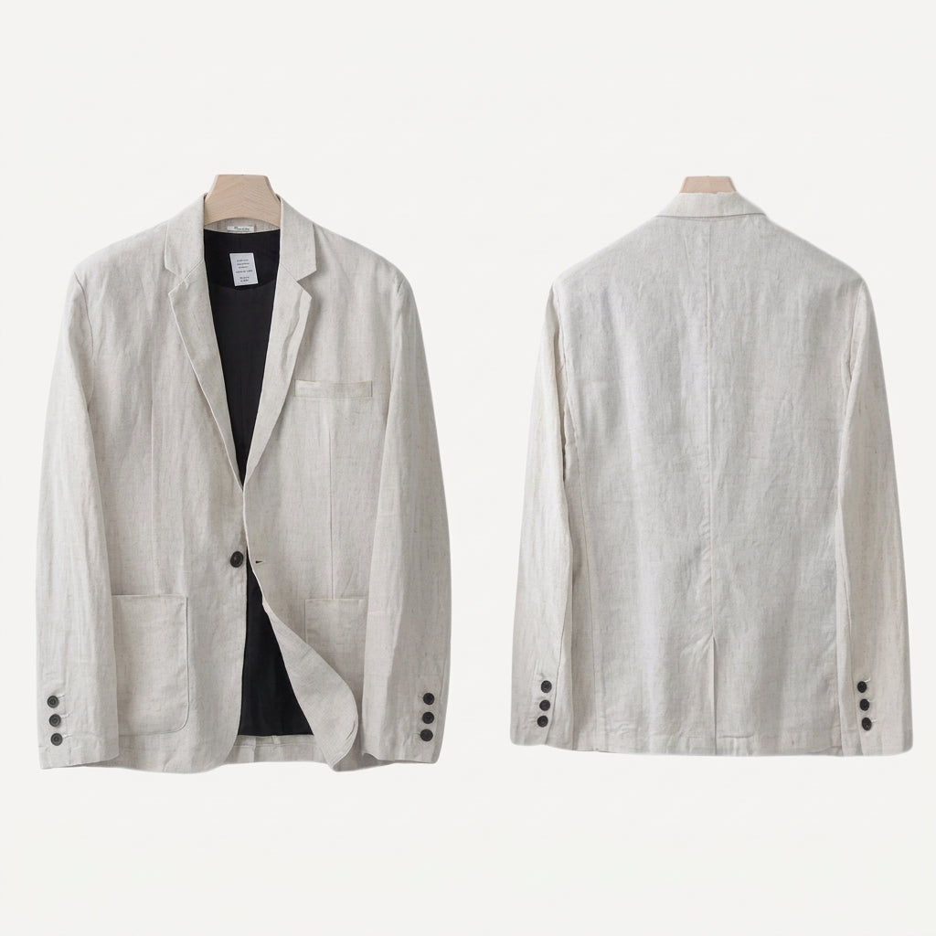 Men’s Linen Look Suit Set