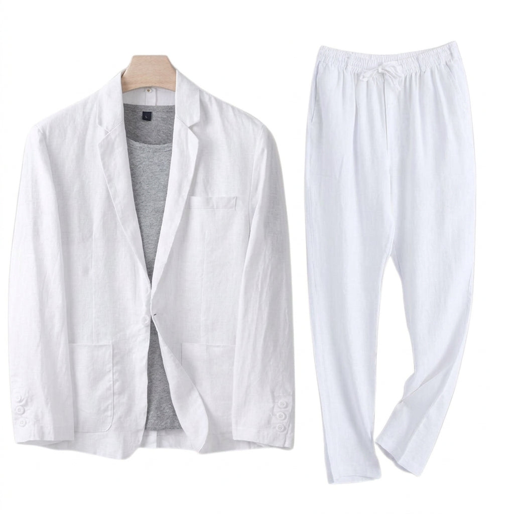 Men’s Linen Look Suit Set
