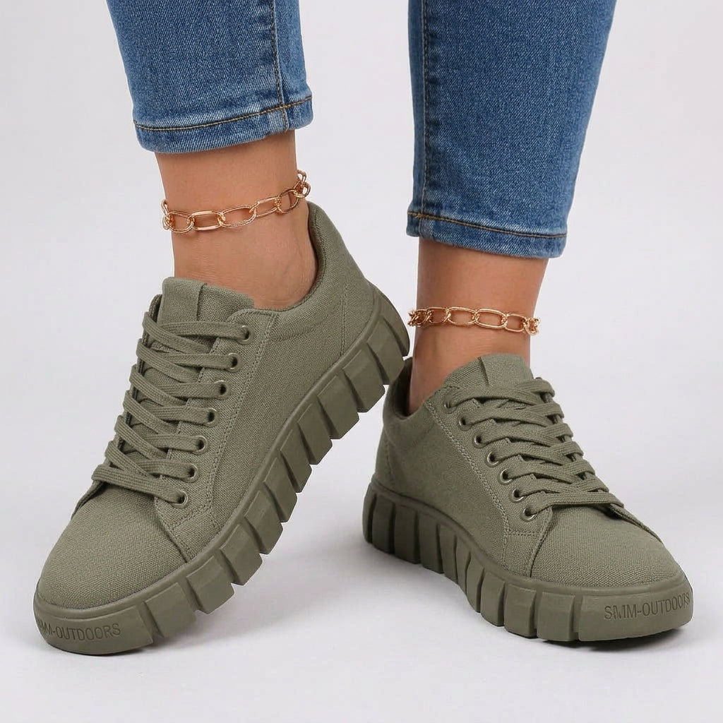Lace Up Trainers – Chunky Sole Casual Style